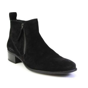 Paul green black leather suede boots